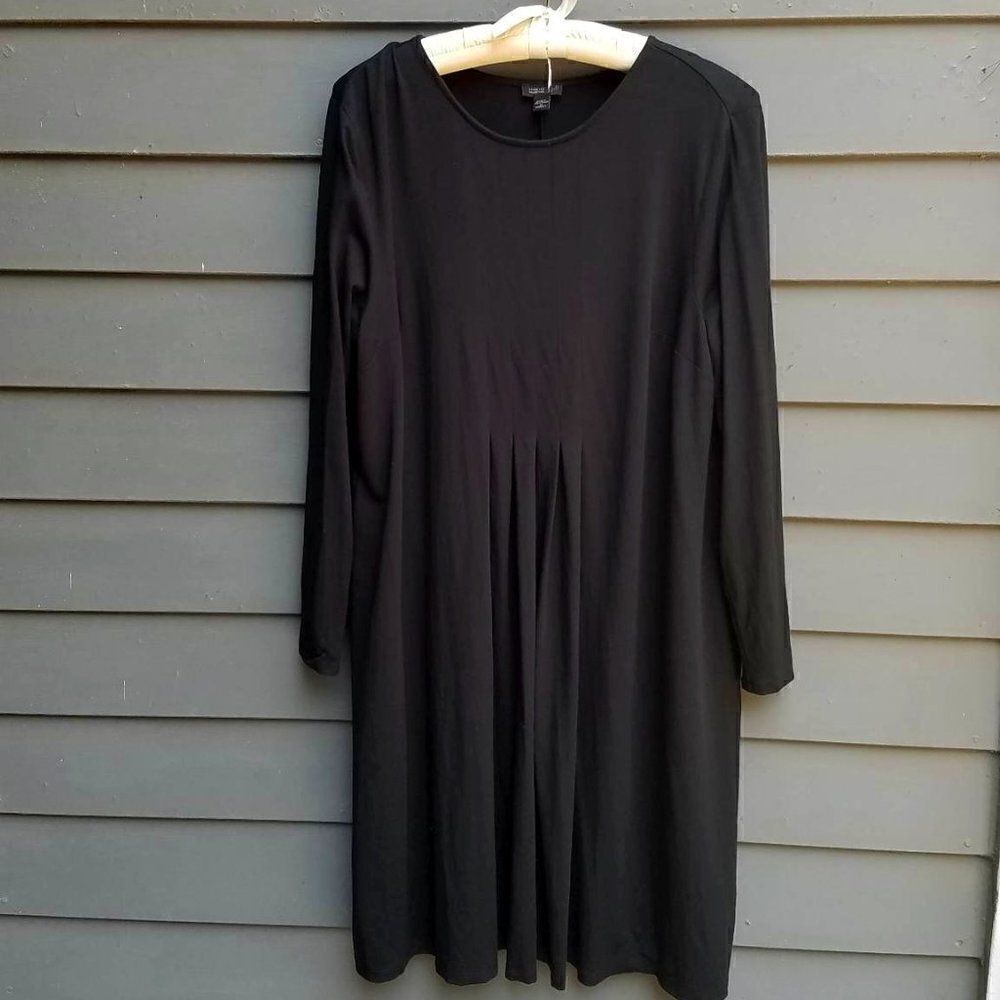 J Jill Black Knit Long Sleeve Dress Size 1X